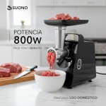 Picadora De Carne Eléctrica 800W Negro