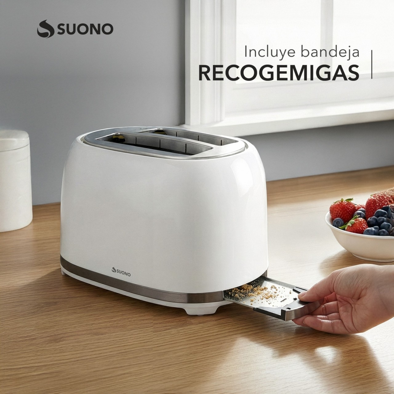 Tostadora Retro 2 Panes 850W Blanco