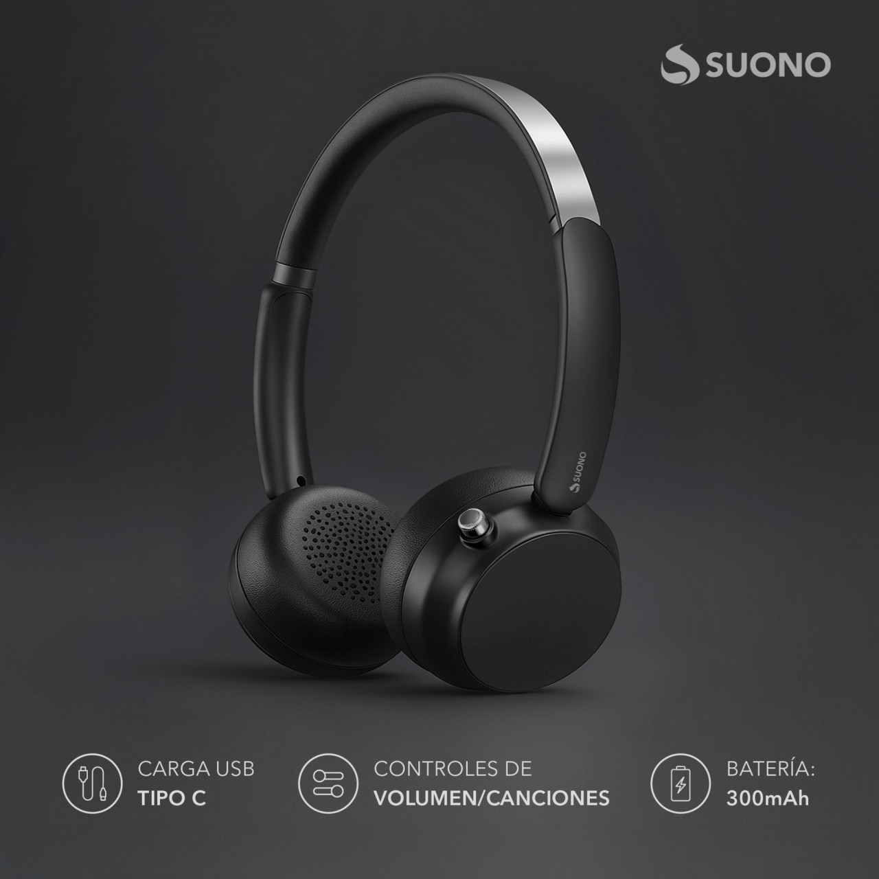 Auriculares Vincha Con ANC NEGRO
