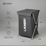 Cesto Organizador Para Ropa Gris