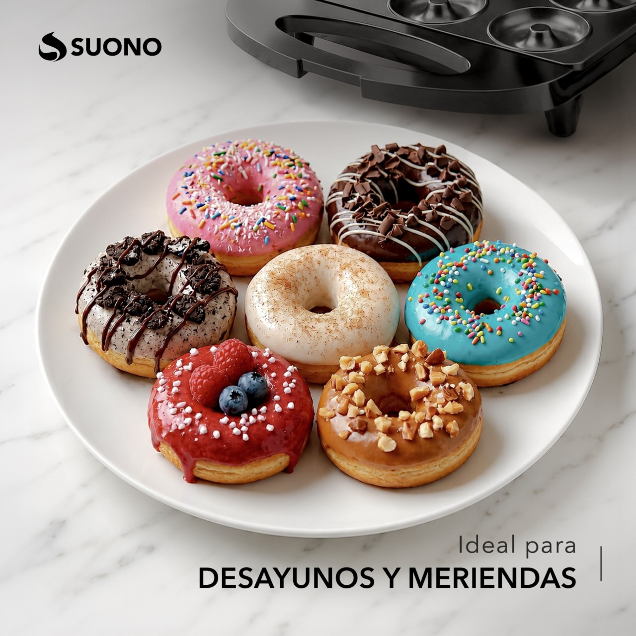 Máquina De Donas 750W Negro