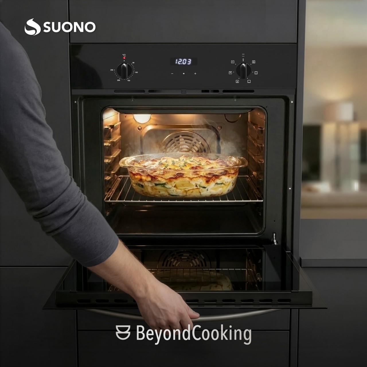 Horno Empotrable Digital Negro