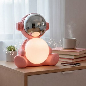 Parlante Osito Con Luz Rosa