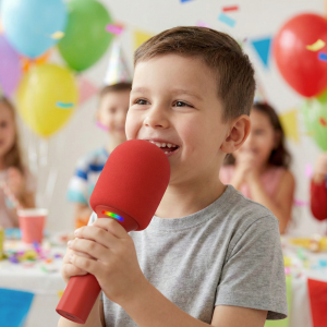 Microfono Parlante Inalámbrico Fm Rojo