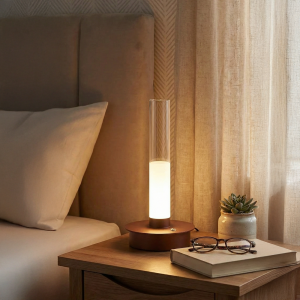 Lámpara Velador Decorativa Marrón