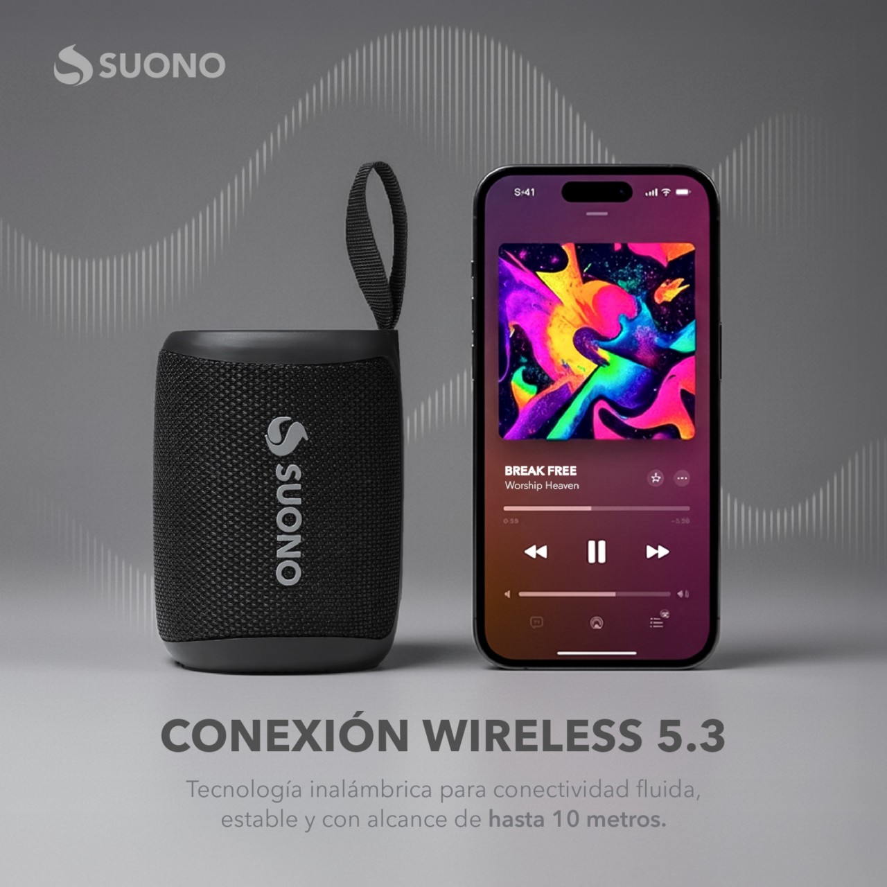 PARLANTE 1200mAh 5W NEGRO