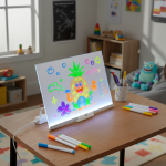 Pizarra Mágica Led Con Accesorios Blanco