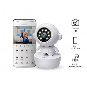 Cámara De Seguridad Astronauta Hd Blanco