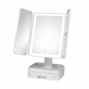 Espejo Con Luz Recargable Blanco