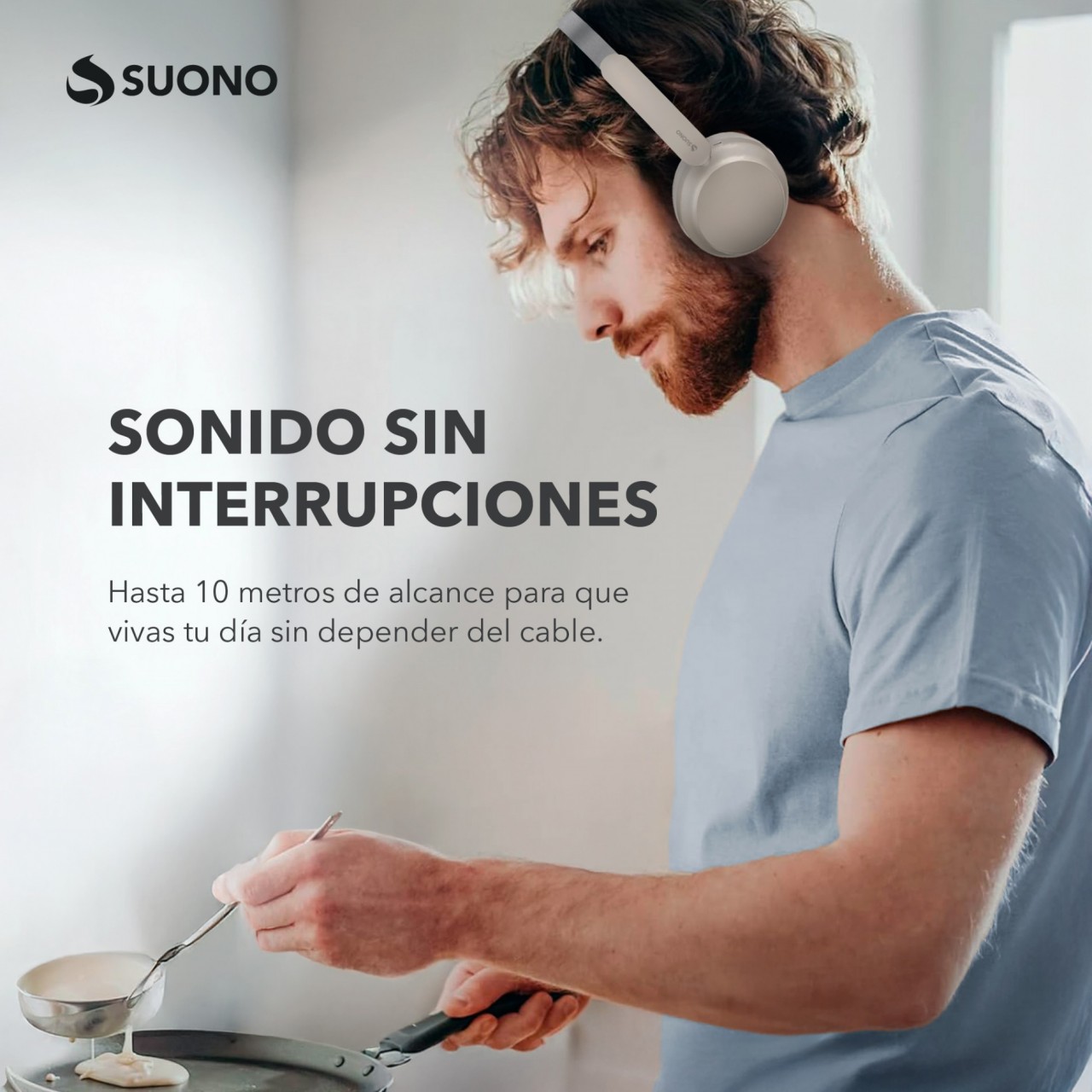 Auriculares Vincha Con ANC CREMA