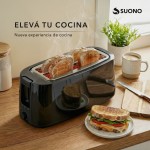 TOSTADORA PANINI 4 PANES 1400W NEGRO