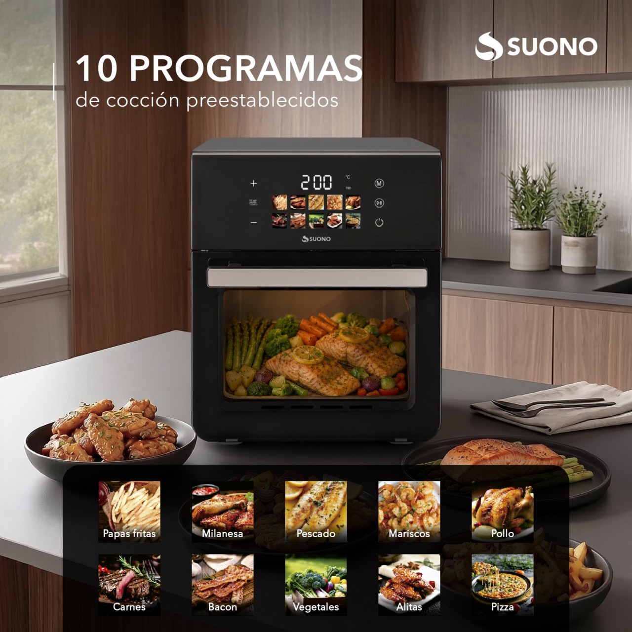 Air Fryer Digital Oven Edge Negro