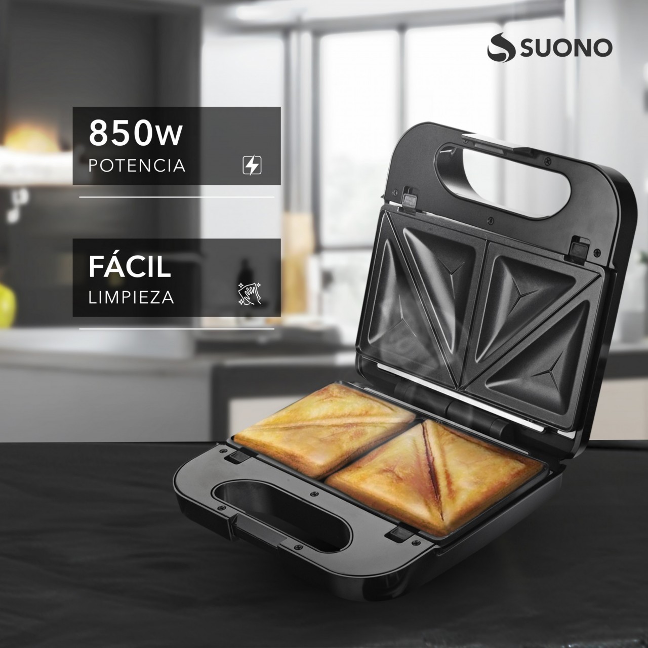 Sandwichera 3 En 1 Wafle/Grill Acero