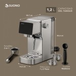 Cafetera Espresso Slim Digital 20 Bar Acero