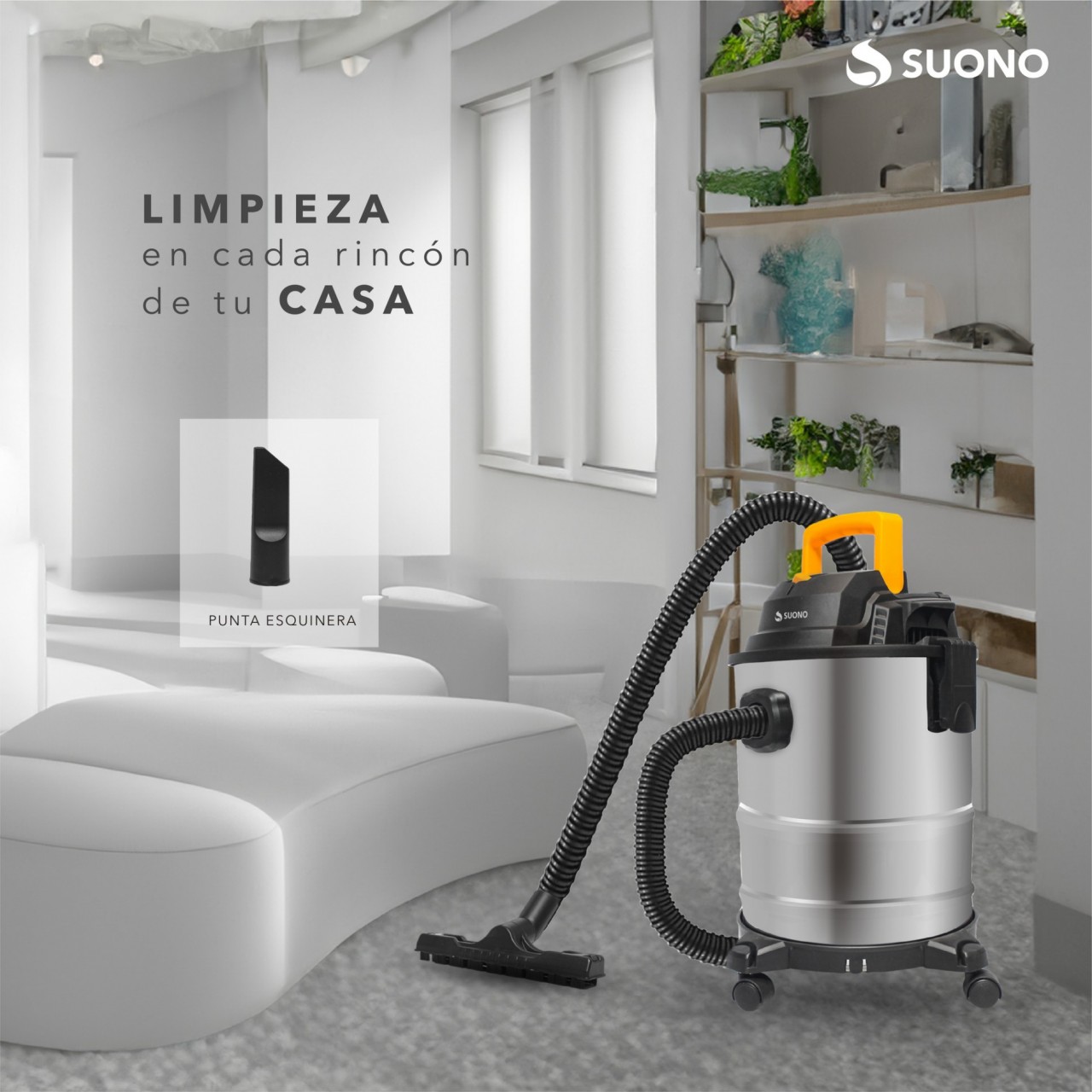 ASPIR. INDUST. 1300W 15L HEPA ACERO