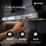 Campana De Cocina 180W Acero