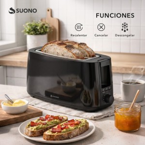 TOSTADORA PANINI 4 PANES 1400W NEGRO