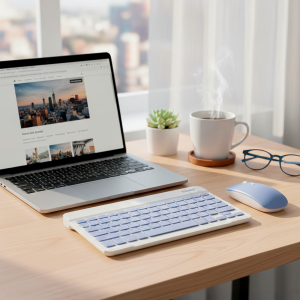 Set Mouse Y Teclado Violeta