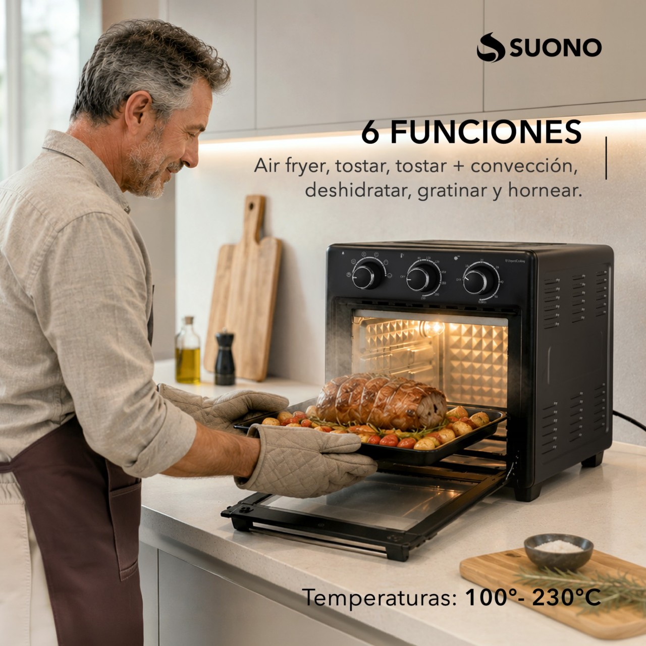 Horno Air Fryer 16L Mecánico 1 NEGRO