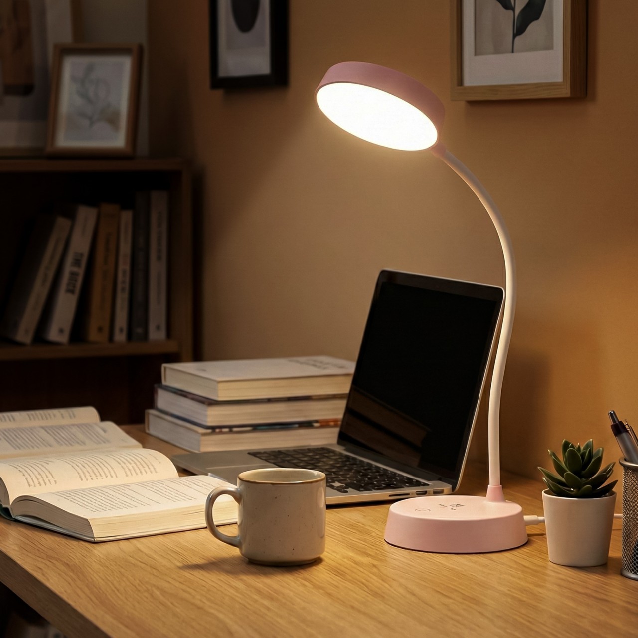 Lámpara De Escritorio Led Rosa