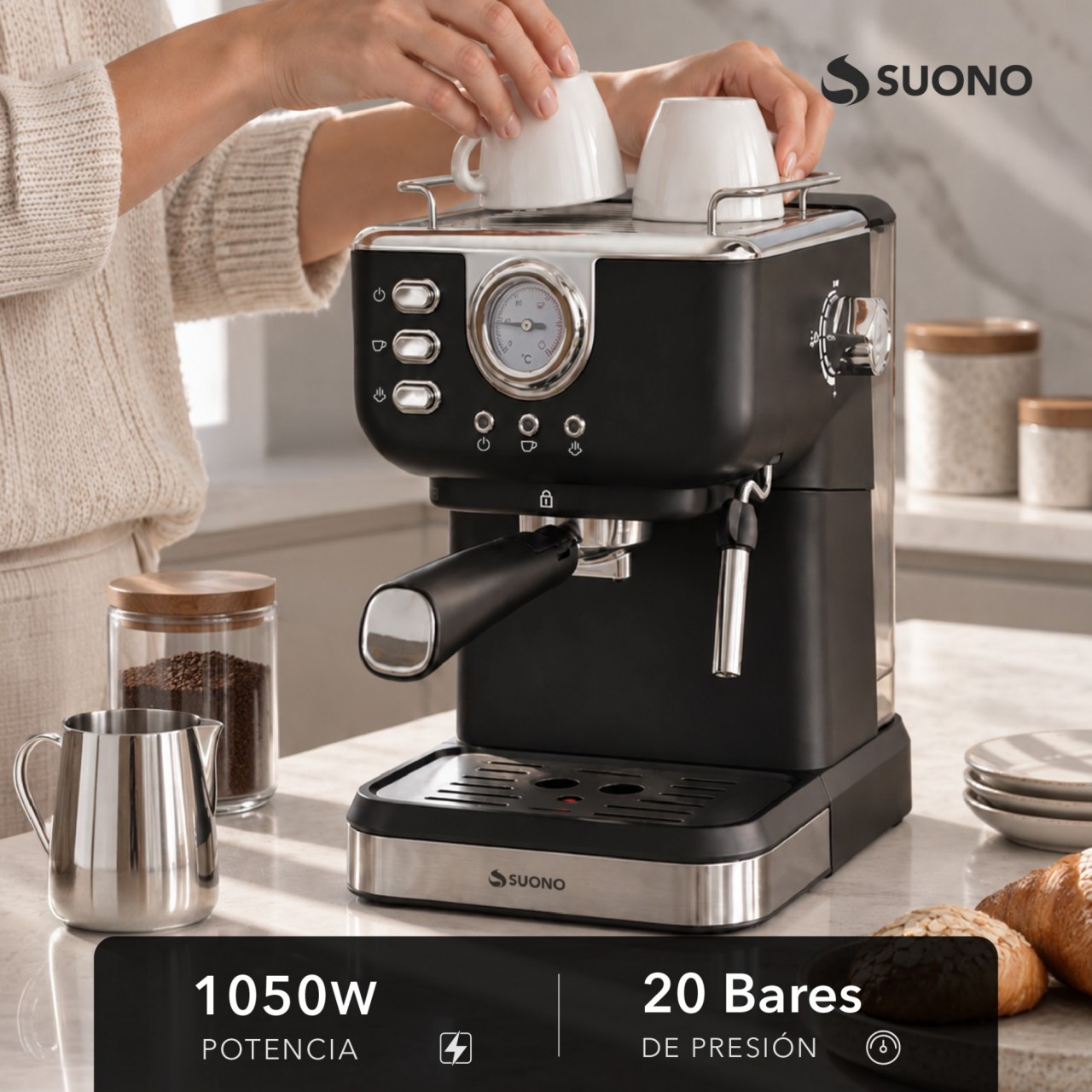 ESPRESSO COFFEE MAKER VINTAGE NEGRO