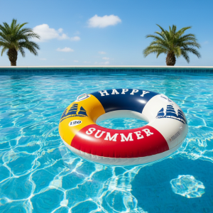 Inflable Salvavidas Marina Azul Y Rojo