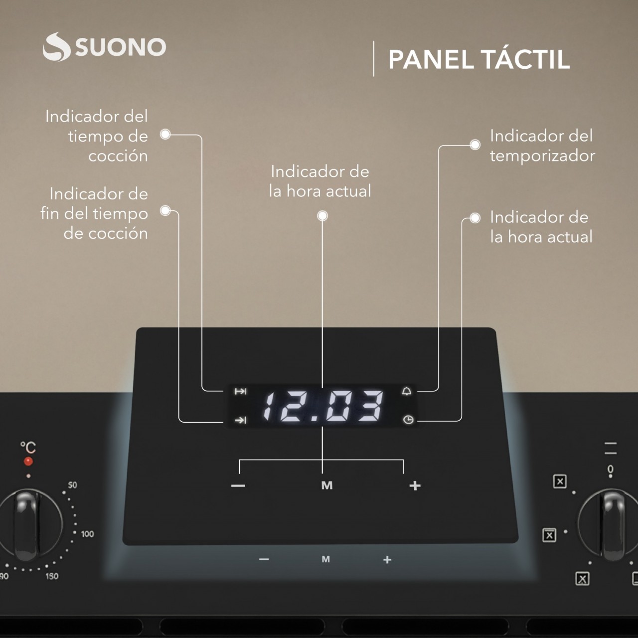 Horno Empotrable Digital Negro