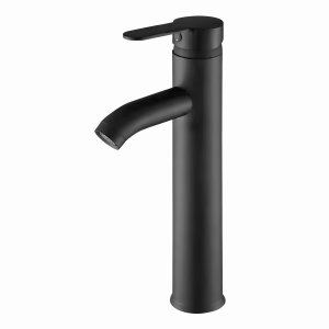 Griferia De Baño Alta Redonda Negro