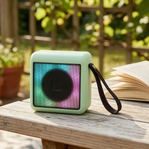Parlante Portacelular Con Luz Verde