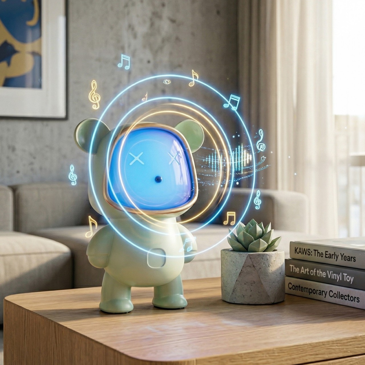 Parlante Astronauta Con Luz Verde