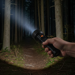 Linterna De Mano Recargable Usb Negro