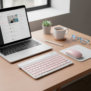 Set Mouse Y Teclado Rosa