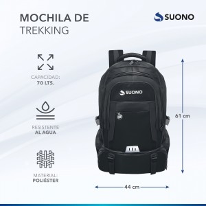 Mochila Camping Negro