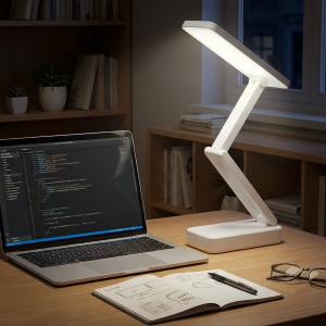 Lámpara De Mesa Recargable Usb Blanco