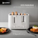 Tostadora Eléctrica 4 Rebanadas Blanco