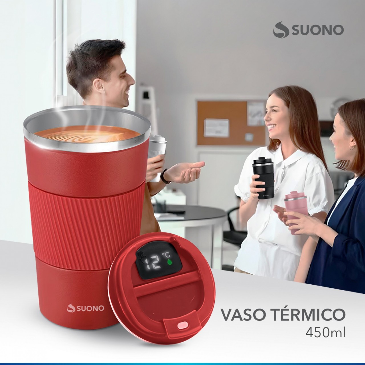 Vaso Térmico 450Ml Rojo