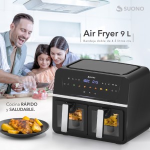Freidora De Aire Suono Air Fryer Negro