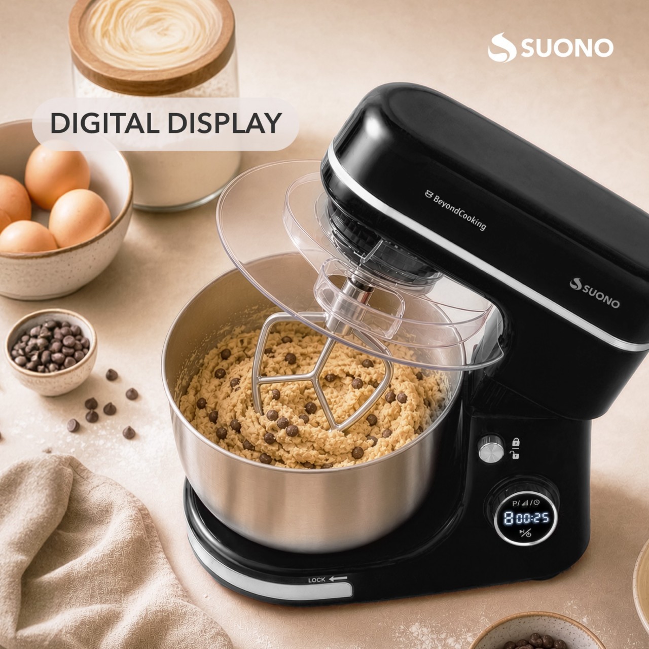 Batidora Planetaria Digital 1300W Negro