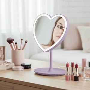 Espejo Corazón Violeta