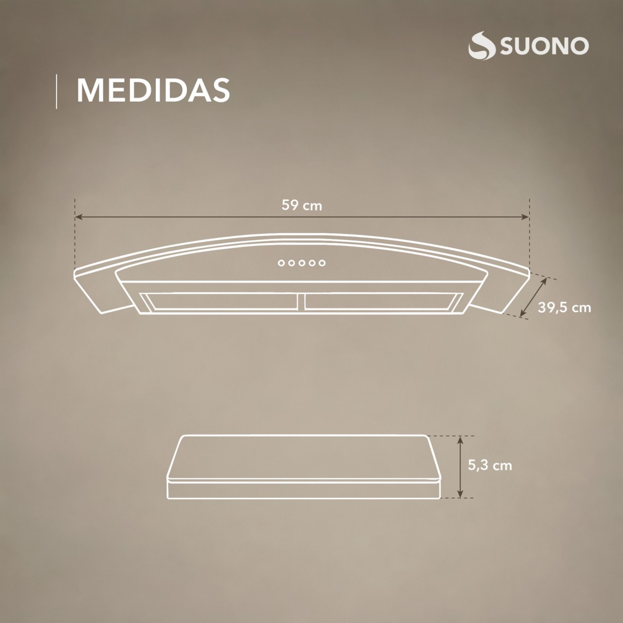 Campana 200W Cubretubo x1 ACERO