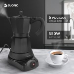 Cafetera Italiana Elec 6 Tazas NEGRO