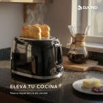 Tostadora Retro 2 Panes 850W Negro