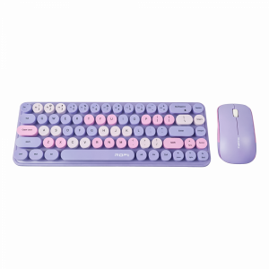 Teclado Y Mouse Inalámbrico Violeta