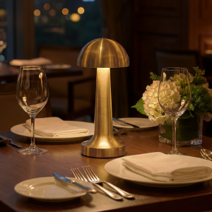 Lámpara De Mesa Táctil 3 Modos Dorado