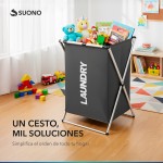 Cesto Organizador Para Ropa Gris