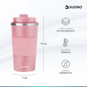 Vaso Térmico 450Ml Rosa