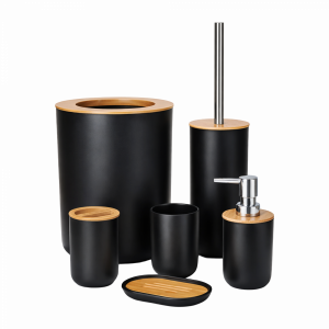 Kit De Baño 6 Piezas Negro