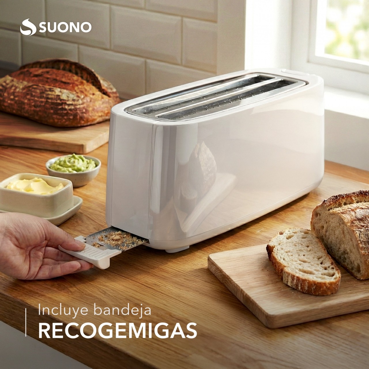 TOSTADORA PANINI 4 PANES 1400W BLANCO