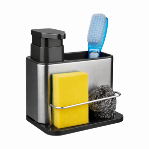 Dispenser De Jabón Y Escurridor Acero