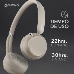 Auriculares Vincha Con ANC CREMA